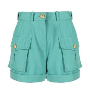 Balmain
HighWaisted Wool Cargo Shorts
Aqua Green, Size - 38 (6)